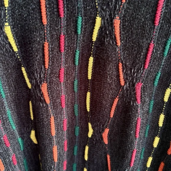 Vintage 90s Tundra for Bachrach Multicolor 3D Sweater Coogi Style Y2k Large - Picture 2 of 5